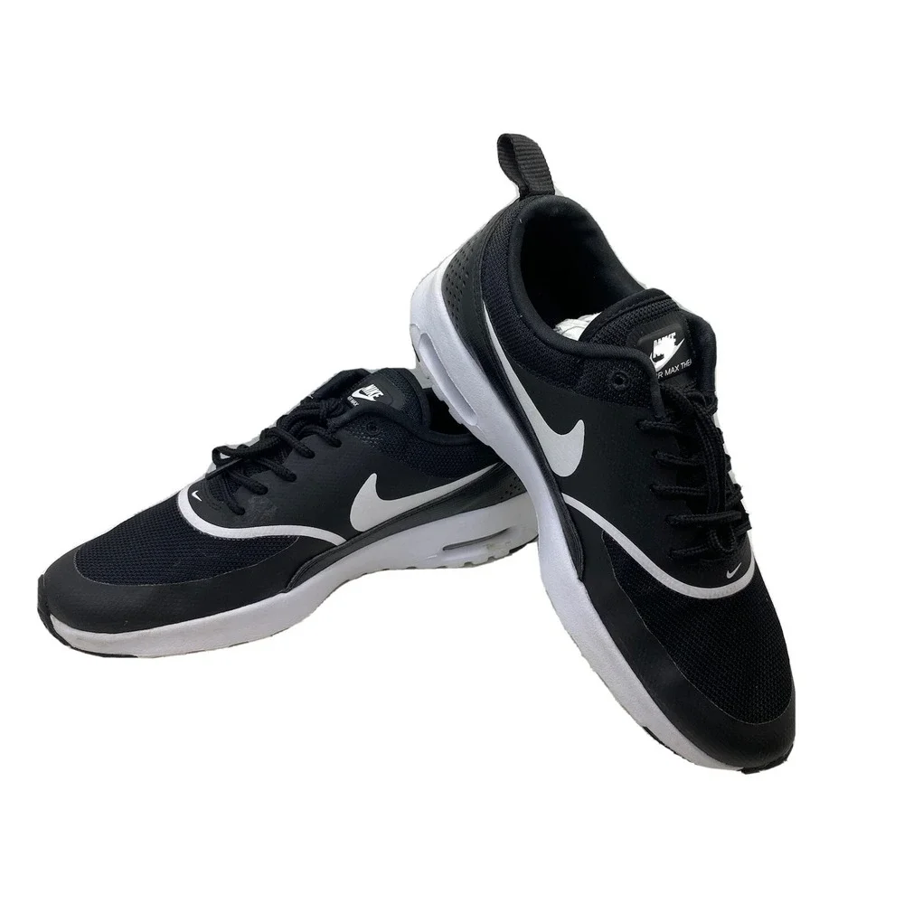 Nike Women's Air Max Thea Black Black White 599409-028 Size 7.5 Sneakers.